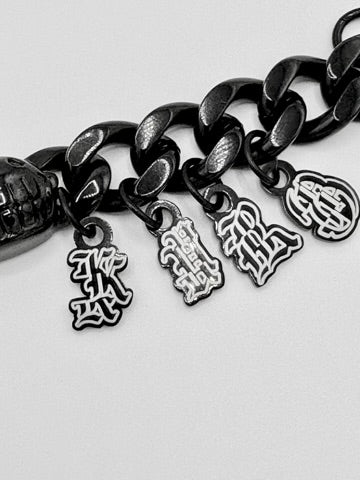 FACE BRACELET BLACK METAL