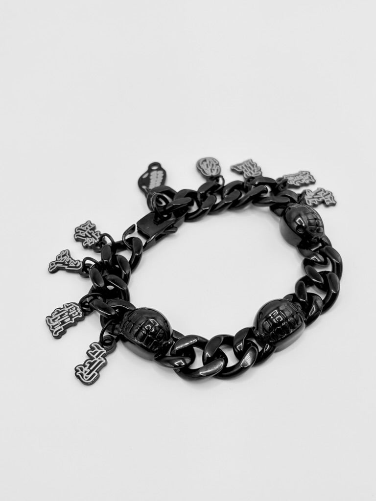 FACE BRACELET BLACK METAL